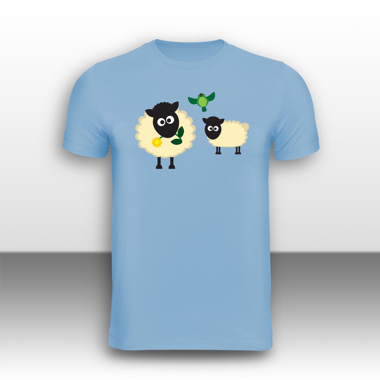 Happy Sheep Adult T-Shirt from the Farm Yard Collection