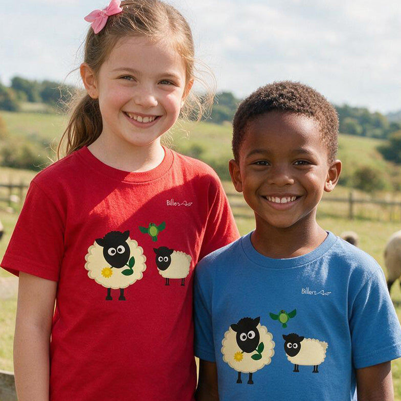 Childrens' Happy Sheep T-Shirt from the Farm Yard Collection