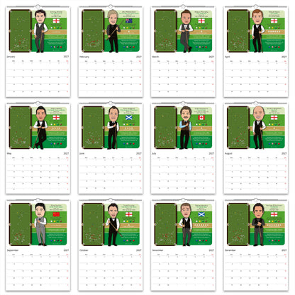 Snooker 2027 Calendar of Maximum 147 Breaks