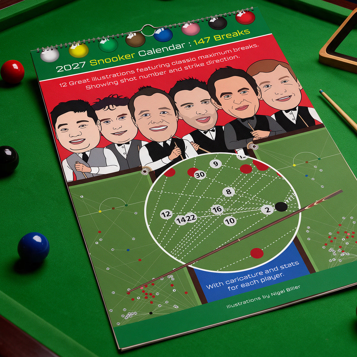 2027 Snooker Calendar of Maximum 147 Breaks