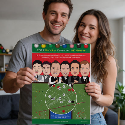 2027 Snooker Calendar of Maximum 147 Breaks