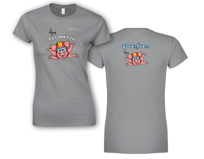 Pigs Don't Fly - Sky Diving - Beach & Sure Leisure Wear Womens' Slim Fit T-Shirt