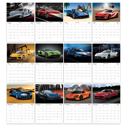 Supercars 2024 Calendar on Dynamic Backgrounds