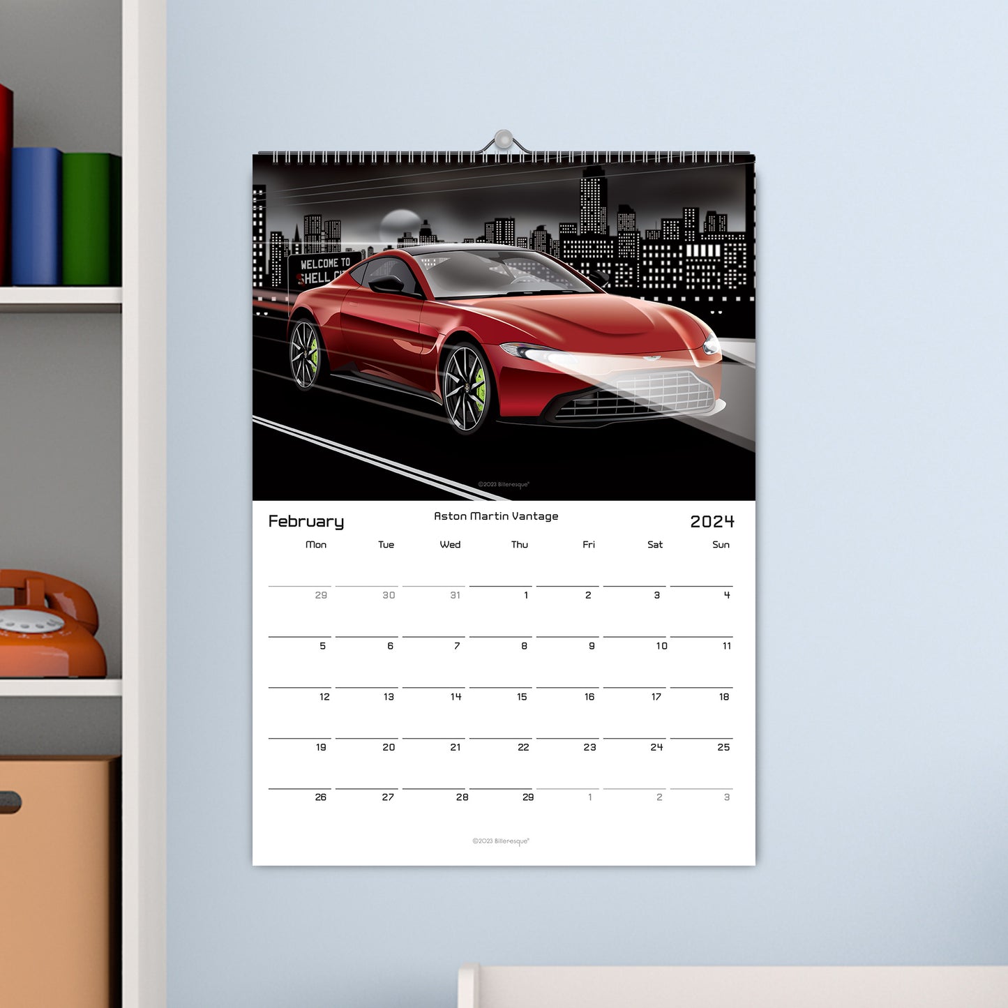 Supercars 2024 Calendar on Dynamic Backgrounds