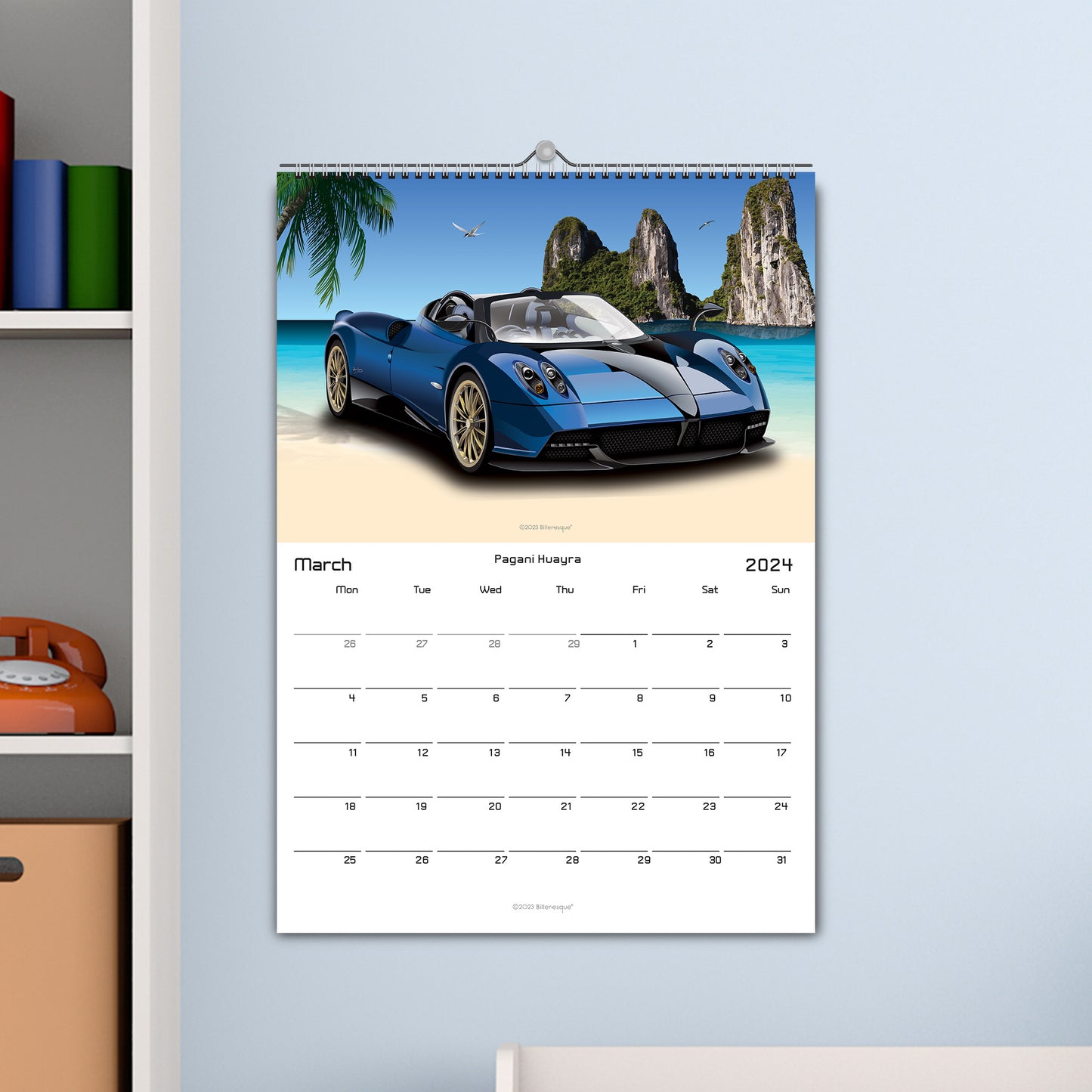 Supercars 2024 Calendar on Dynamic Backgrounds