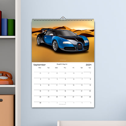 Supercars 2024 Calendar on Dynamic Backgrounds