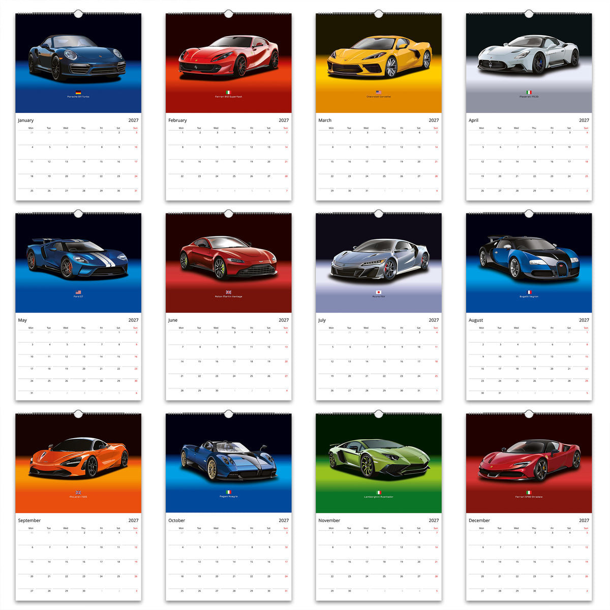 2027 Supercar Hi-Definition Christmas Calendar EU