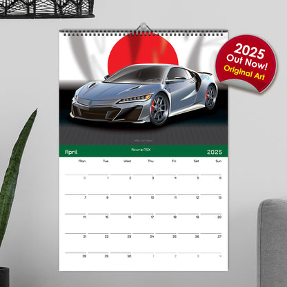 2025 Supercars Calendar on Flag Backgrounds