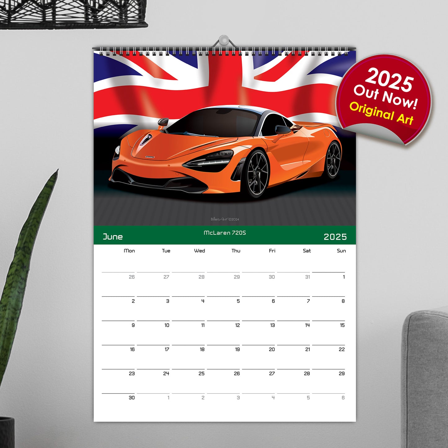 2025 Supercars Calendar on Flag Backgrounds