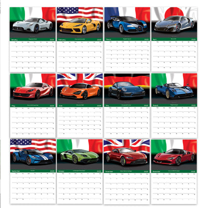 2025 Supercars Calendar on Flag Backgrounds