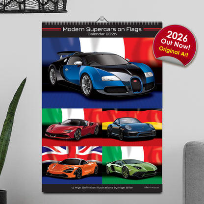 2026 Supercars Calendar on Flag Backgrounds