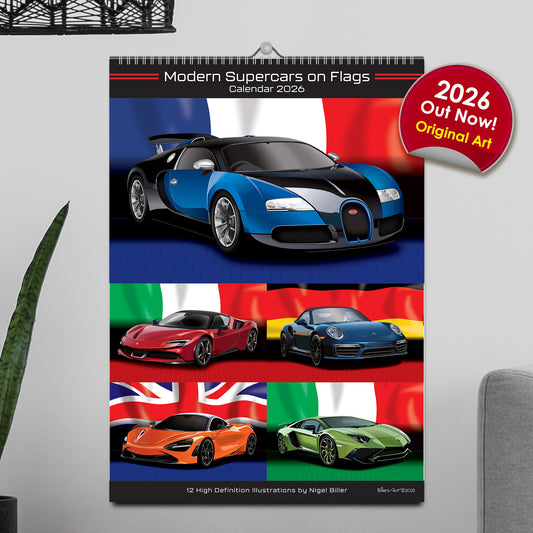 2026 Supercars Calendar on Flag Backgrounds