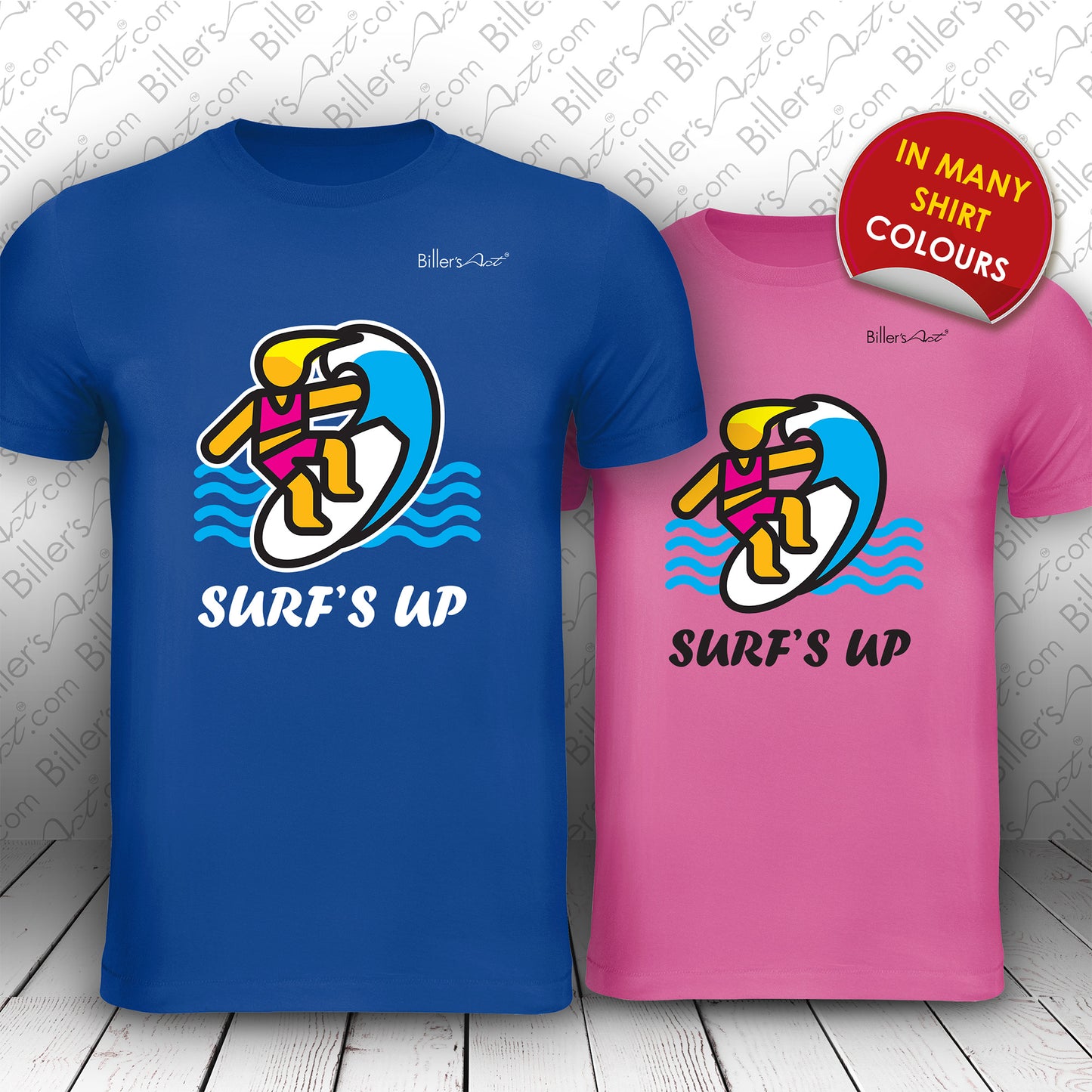 Fun Surf's Up Surfing Girl Emoji t-shirt