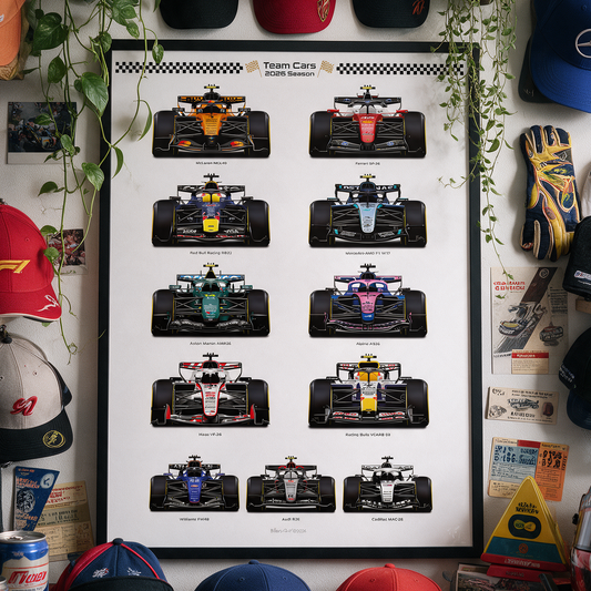 Formula 1 Team Cars 2026 Portrait Wall Print
