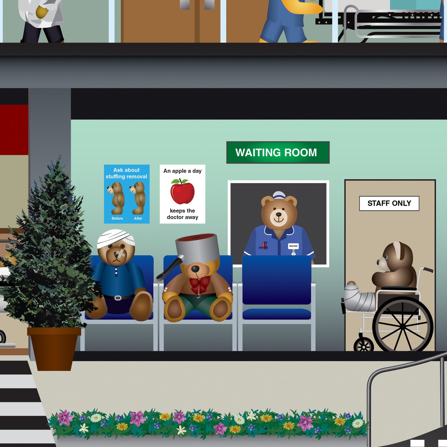 Teddy Bear Hospital Animal Poster Print