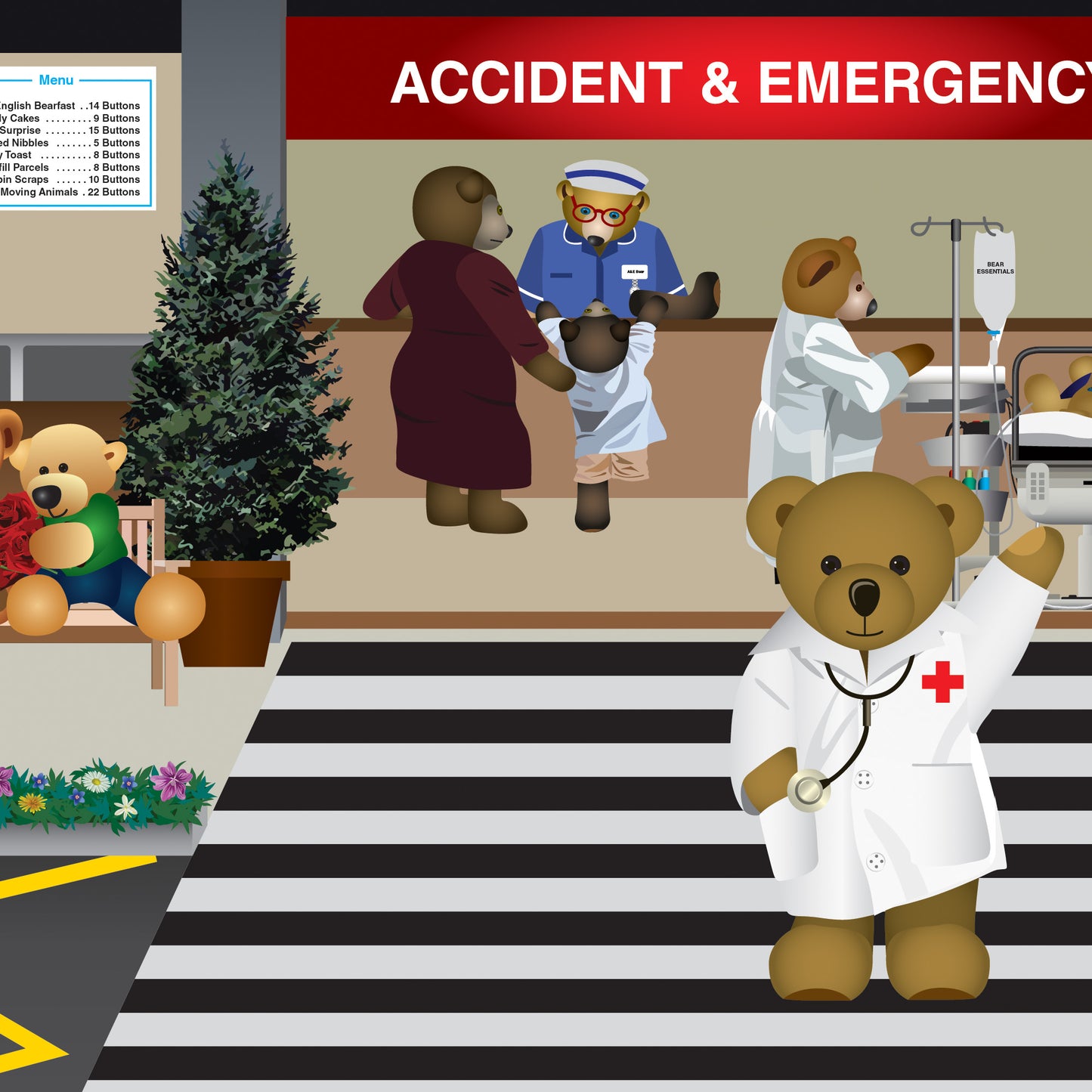 Teddy Bear Hospital Animal Poster Print