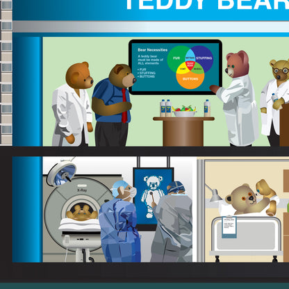 Teddy Bear Hospital Animal Poster Print