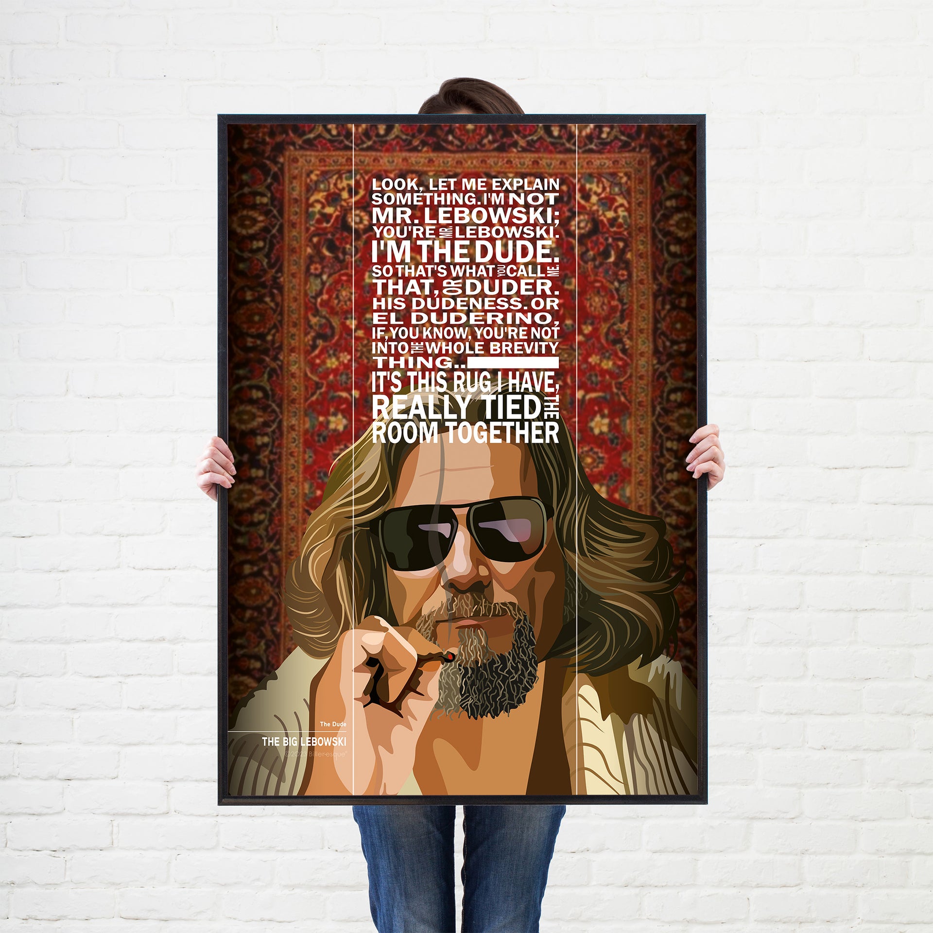 The Big Lebowski Movie Poster Print (27 x 40) BIG LEBOWSKI, The Dude Original, Rolled Jeff Bridges Movie Poster -  Original Vintage Movie Posters 