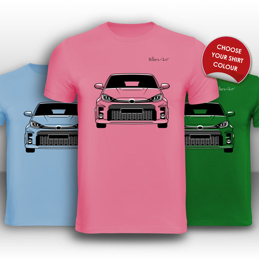 Toyota GR Yaris Front View High Quality T-Shirt