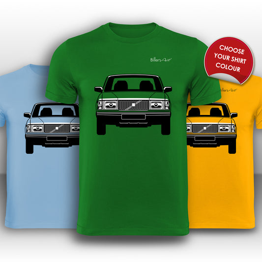 Volvo 240 1993 Front View High Quality T-Shirt