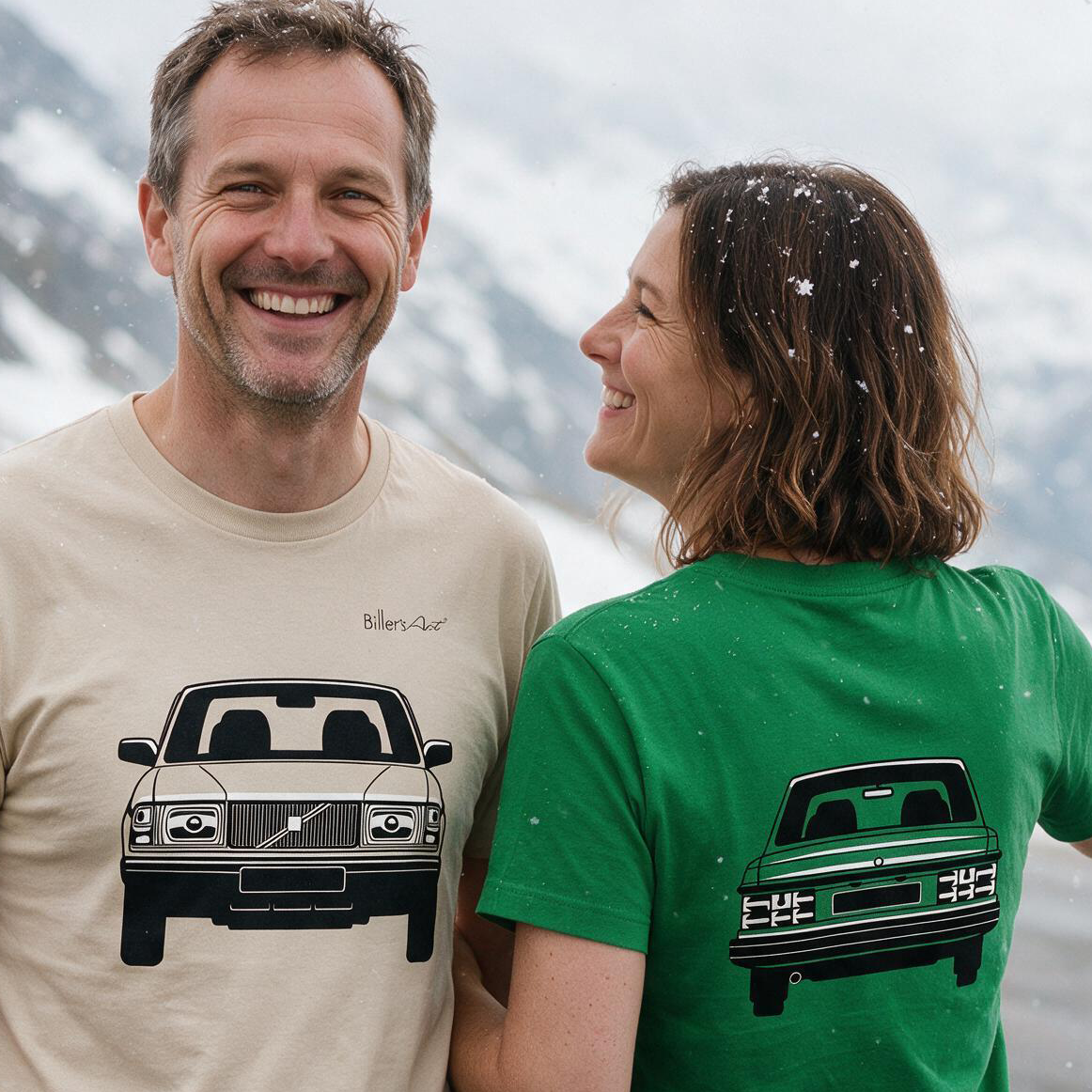 Volvo 240 1993 Front View High Quality T-Shirt