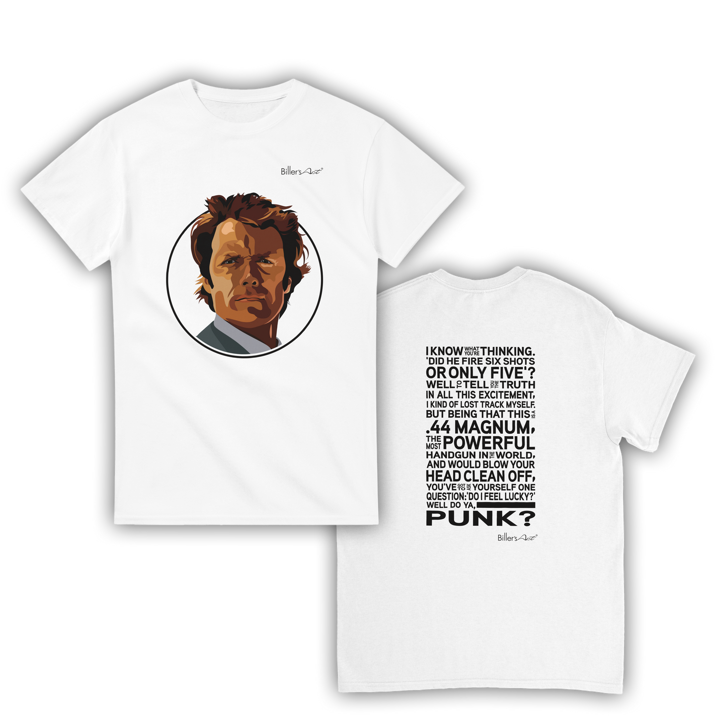 Dirty Harry Movie T Shirt - Harry Callahan Quote - T Shirt Film
