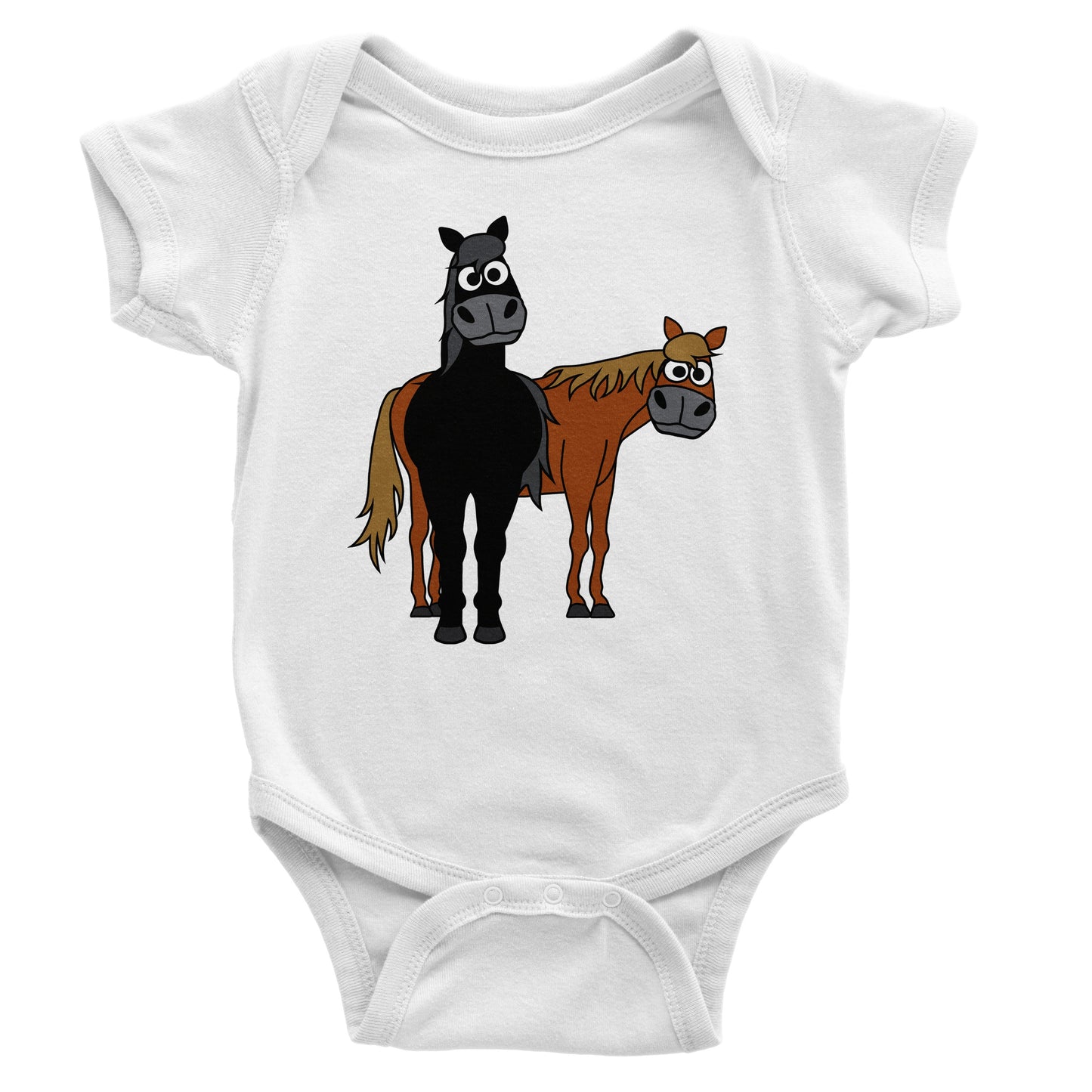 Babies Horses Bodysuit from the Farm Yard Collection