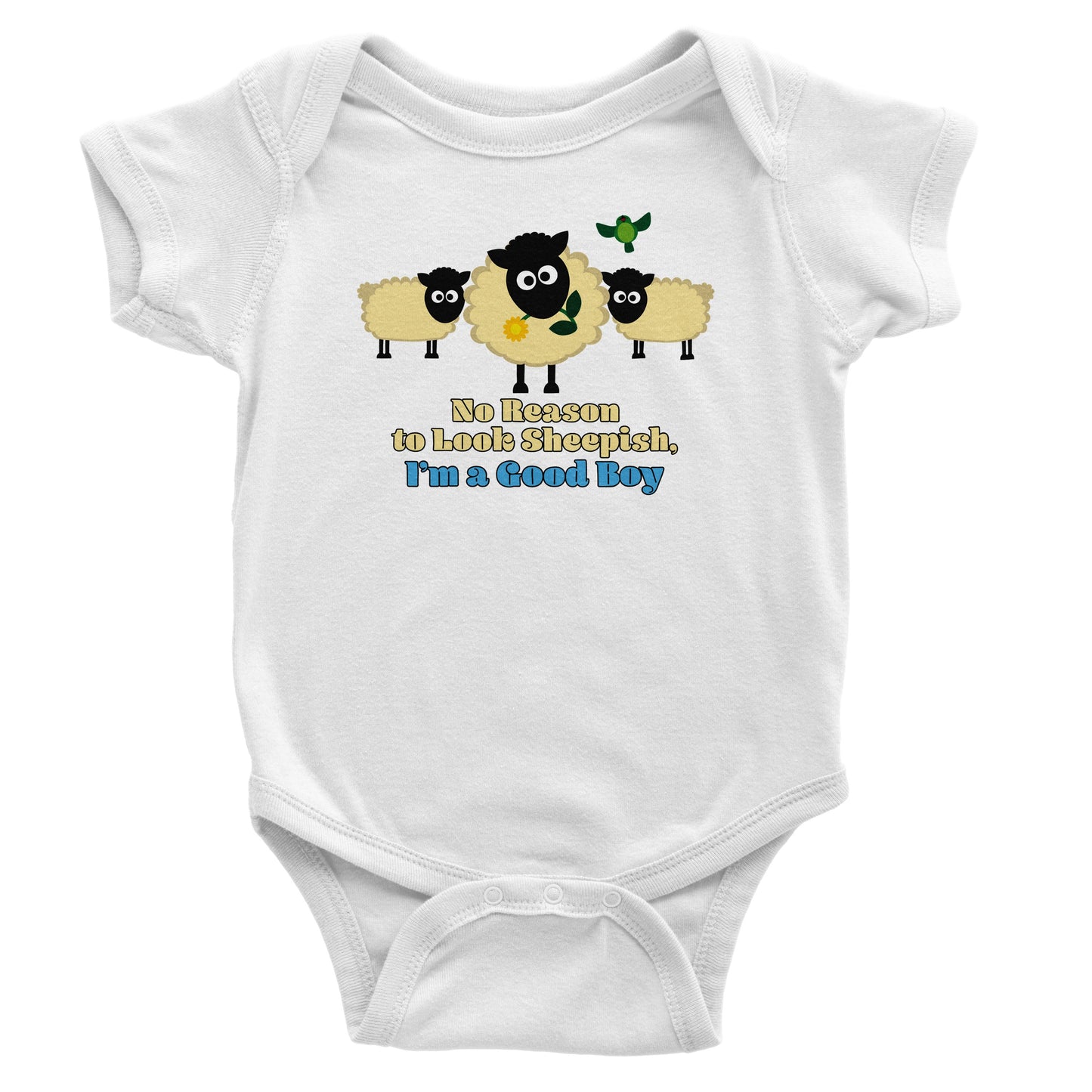 Babies Happy Sheep Bodysuit from the Farm Yard Collection