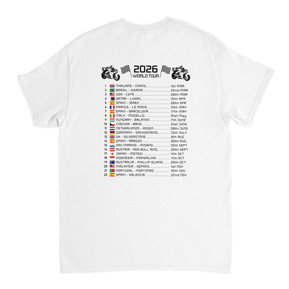 Francesco Pecco Bagnaia 2026 MotoGP Race Calendar T-Shirt