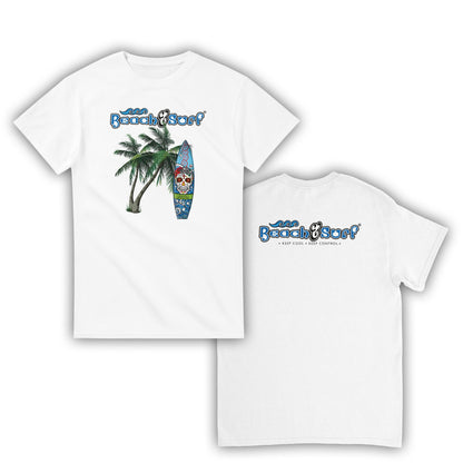 Day of the Dead Surf Board T-Shirt - BEACH & SURF Leisure Wear