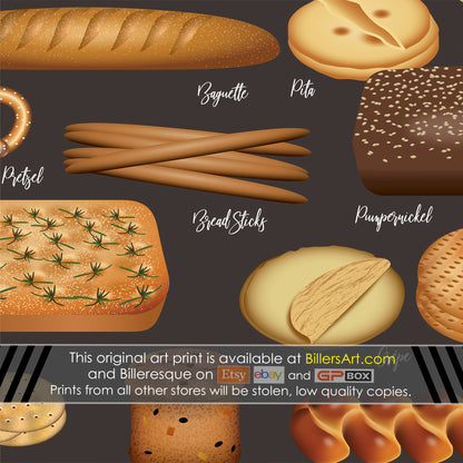 World Bread Baking Food & Drink Wall poster