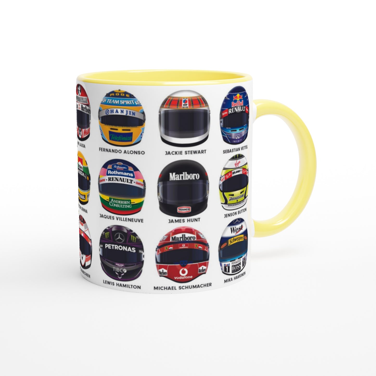 World Champion Grand Prix Winning Legends Helmet Mug