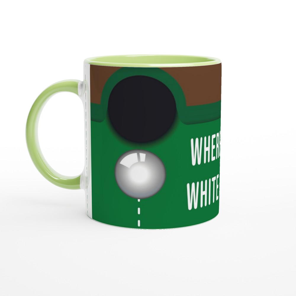 Snooker - Where's The White Going? - fun Sports Mug