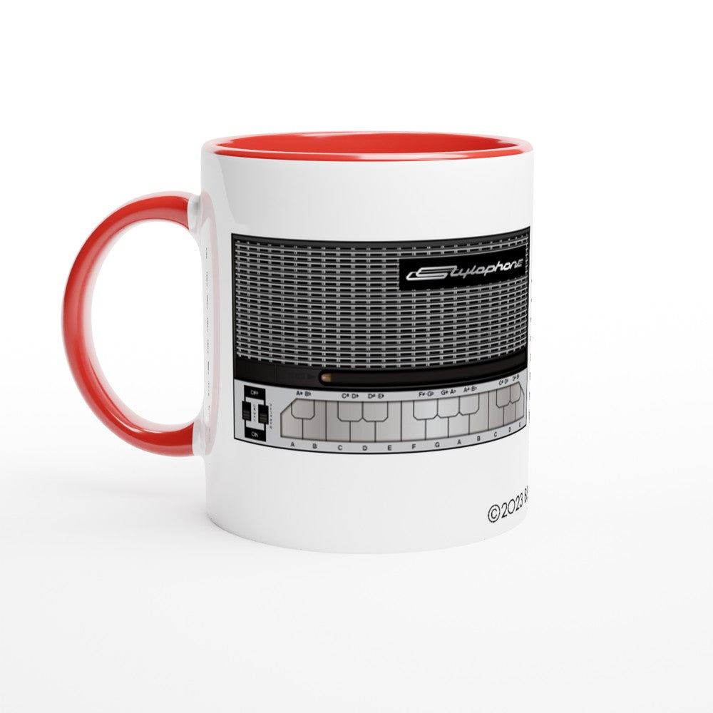 Retro Stylophone Musical Instrument Mug beautifully drawn retro print 60s 70s 80s memorabilia