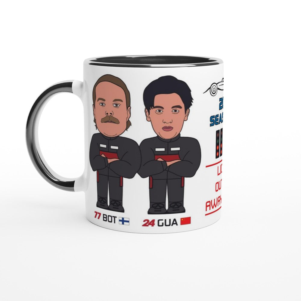 Formula 1 Fun Mug of the 2024 Alfa Romeo team mates Valtteri Bottas and Zhou Guanyu