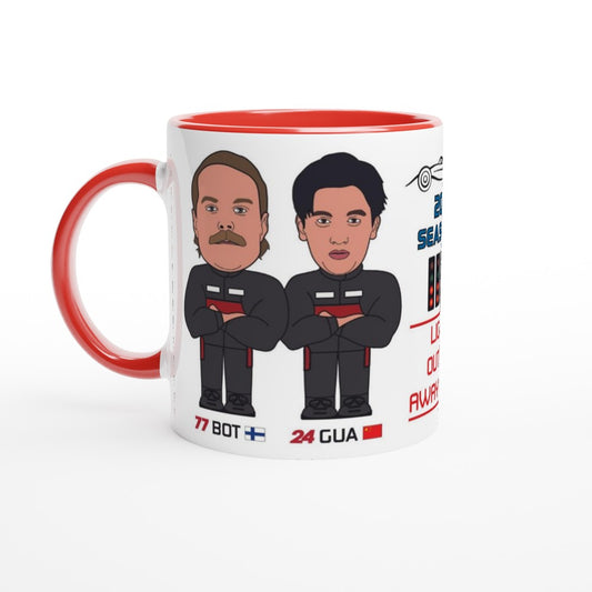 Formula 1 Fun Mug of the 2024 Alfa Romeo team mates Valtteri Bottas and Zhou Guanyu