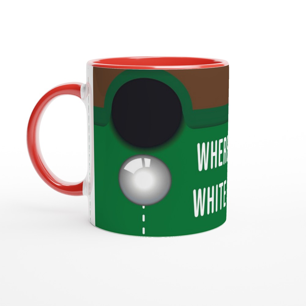 Snooker - Where's The White Going? - fun Sports Mug