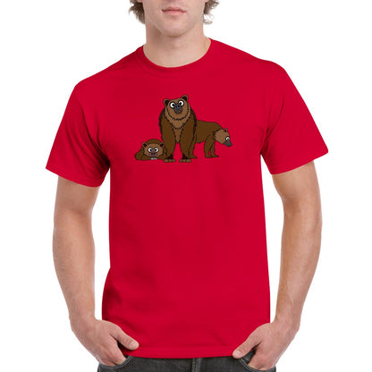 Inquisitive Bears Adult T-Shirt from the Wildlife Collection