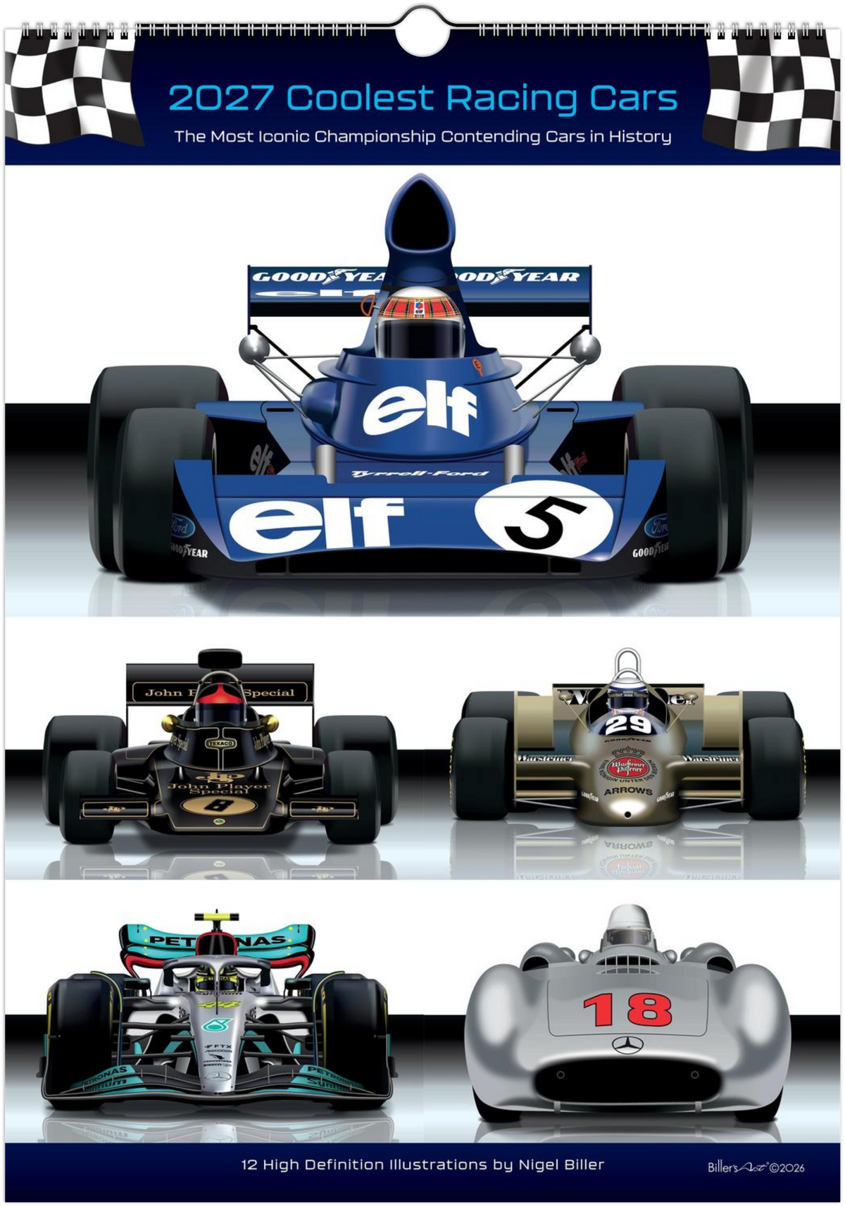 2027 Formula 1 Coolest Cars Calendars