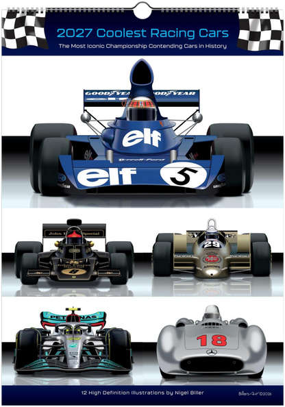 2027 Formula 1 Coolest Cars Calendars
