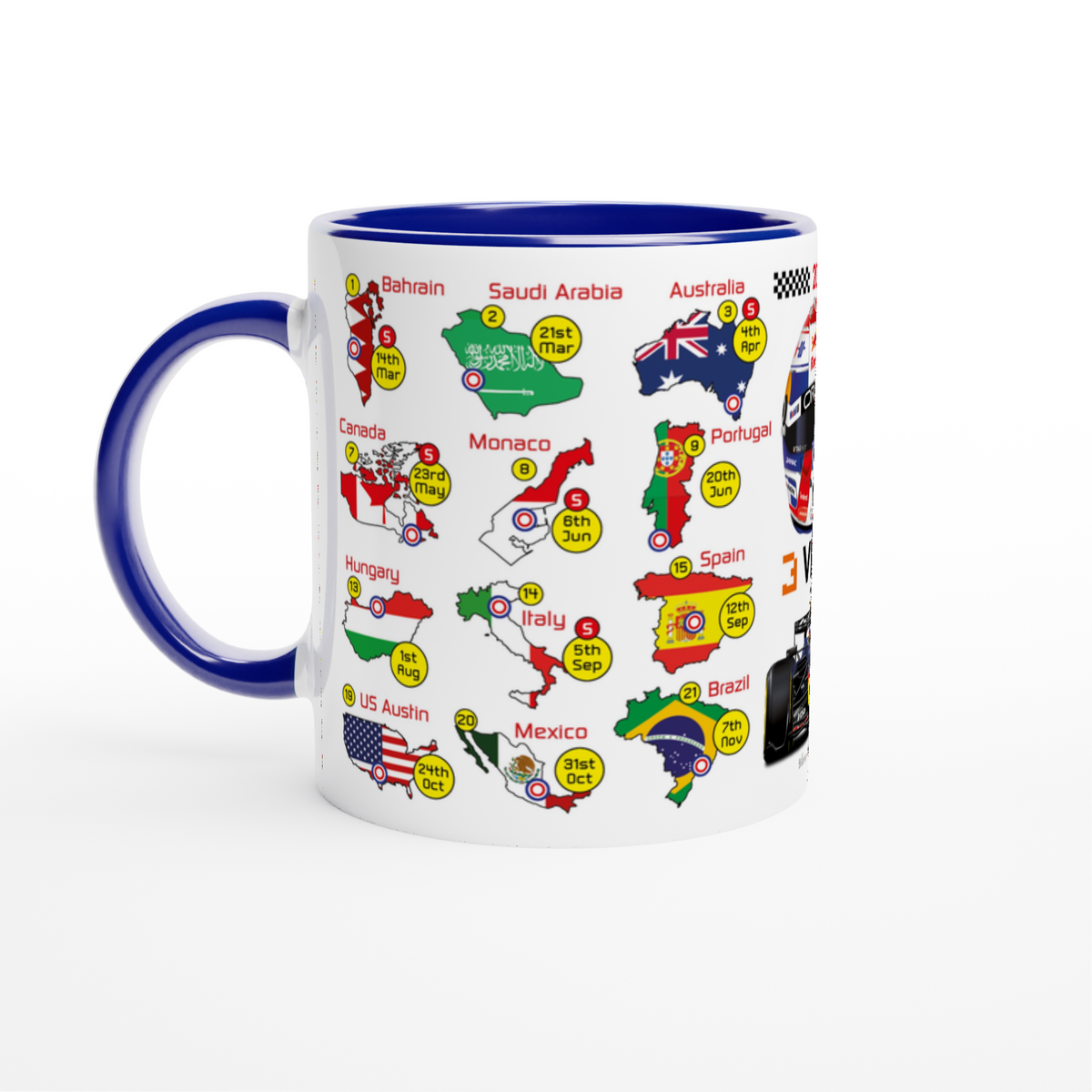 Max Verstappen 2027 Formula 1 Season Fixtures Mug