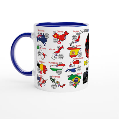 Carlos Sainz 2025 Formula 1 Season Fixtures Racing Calendar Mug