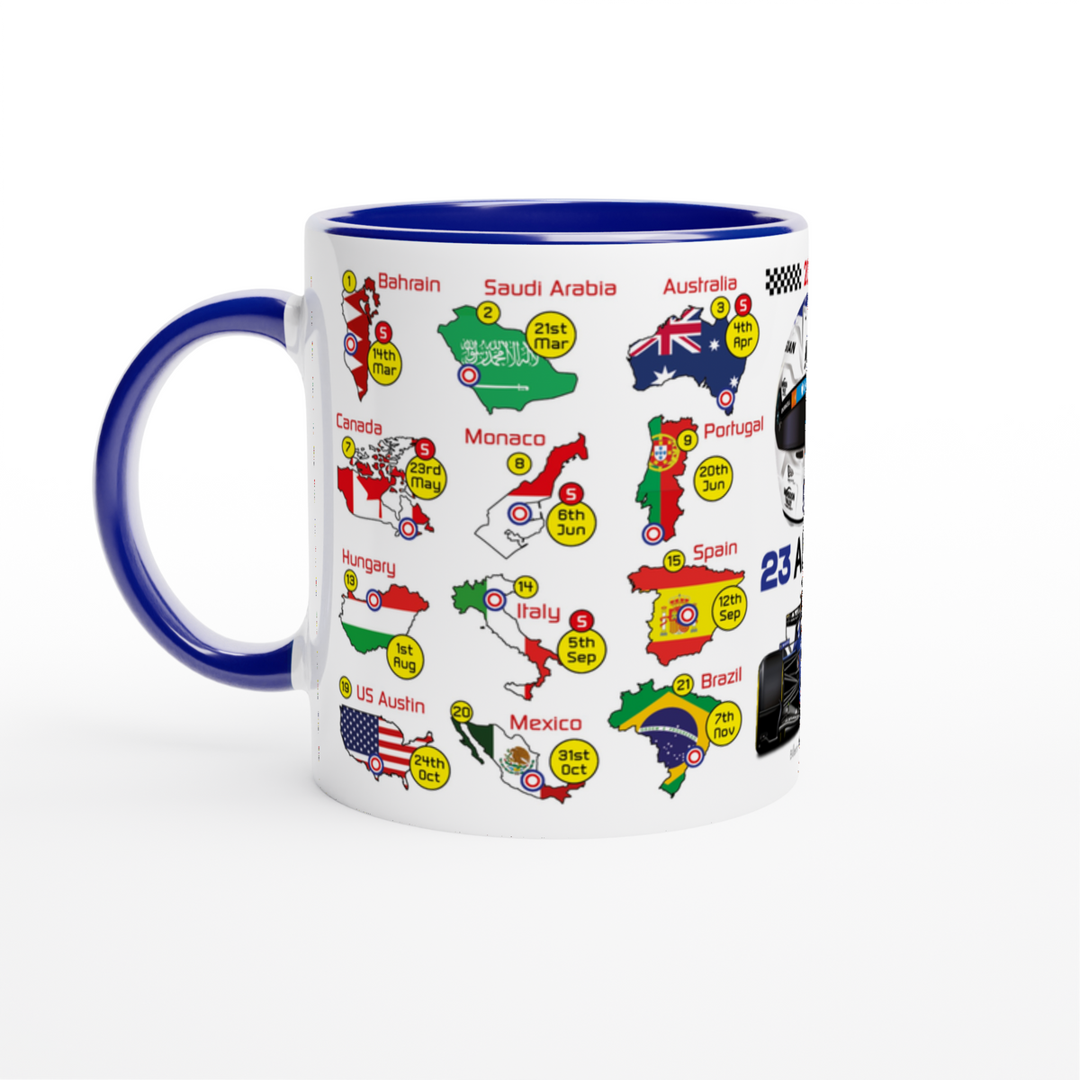 Alexander Albon 2027 Formula 1 Season Fixtures Mug
