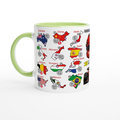 Charles Leclerc 2025 Formula 1 Season Fixtures Racing Calendar Mug (2024 also still available)