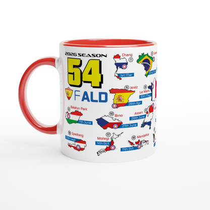 Fermin Aldeguer MotoGP 2026 Season Fixtures Racing Calendar Mug