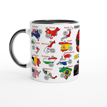 Charles Leclerc 2025 Formula 1 Season Fixtures Racing Calendar Mug (2024 also still available)