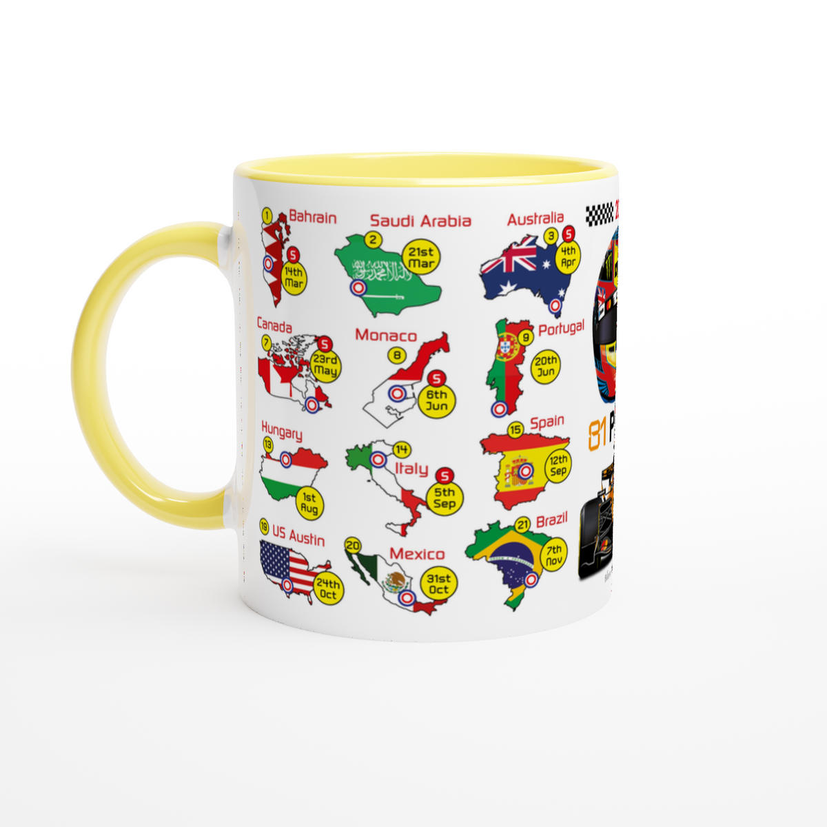 Oscar Piastri 2027 Formula 1 Season Fixtures Mug