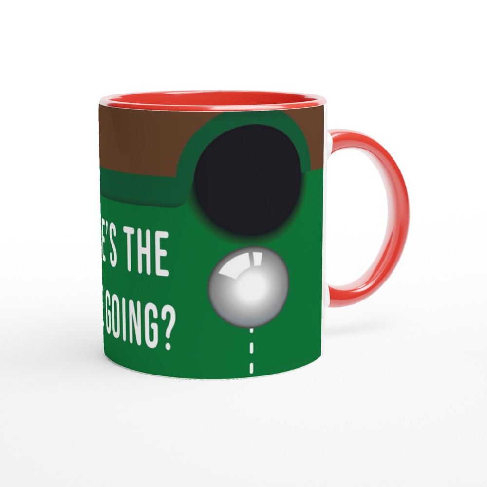 Snooker - Where's The White Going? - fun Sports Mug