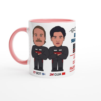 Formula 1 Fun Mug of the 2024 Alfa Romeo team mates Valtteri Bottas and Zhou Guanyu