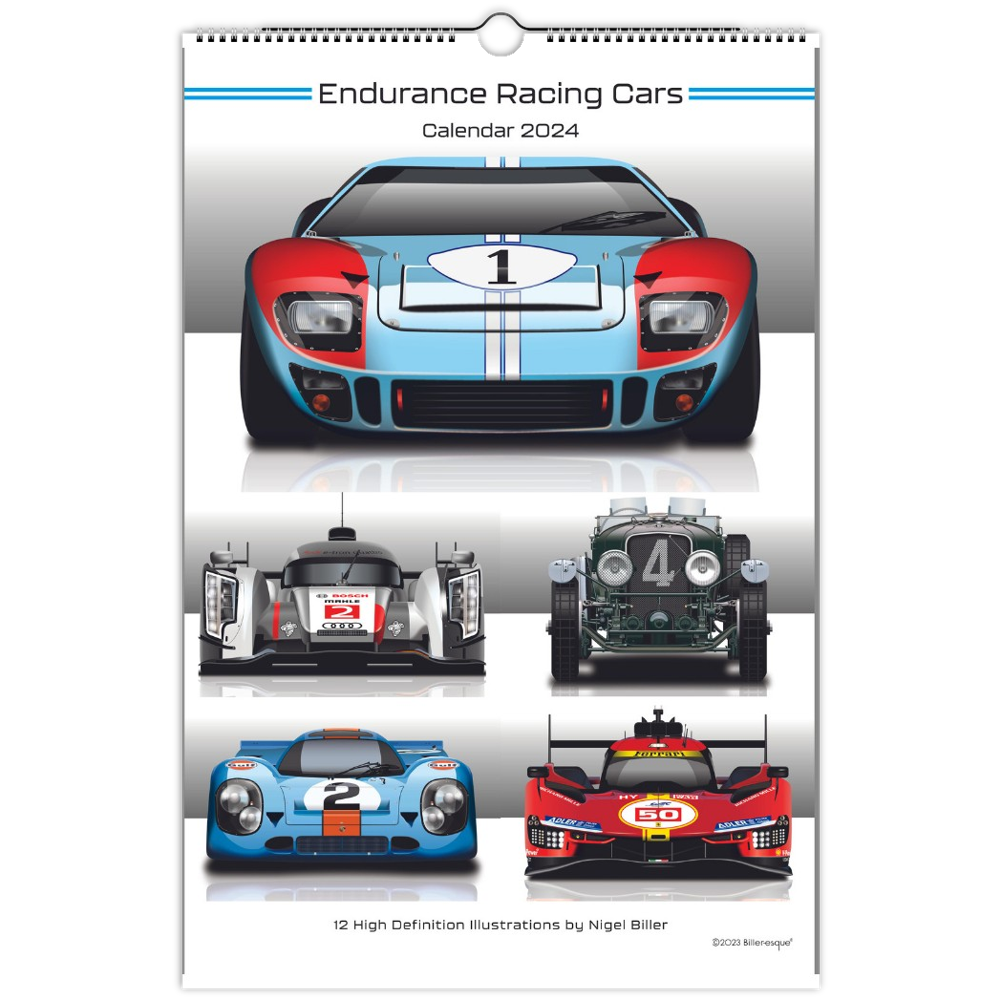 Endurance Racing Car 2024 Calendar Classics - Biller's Art Le mans